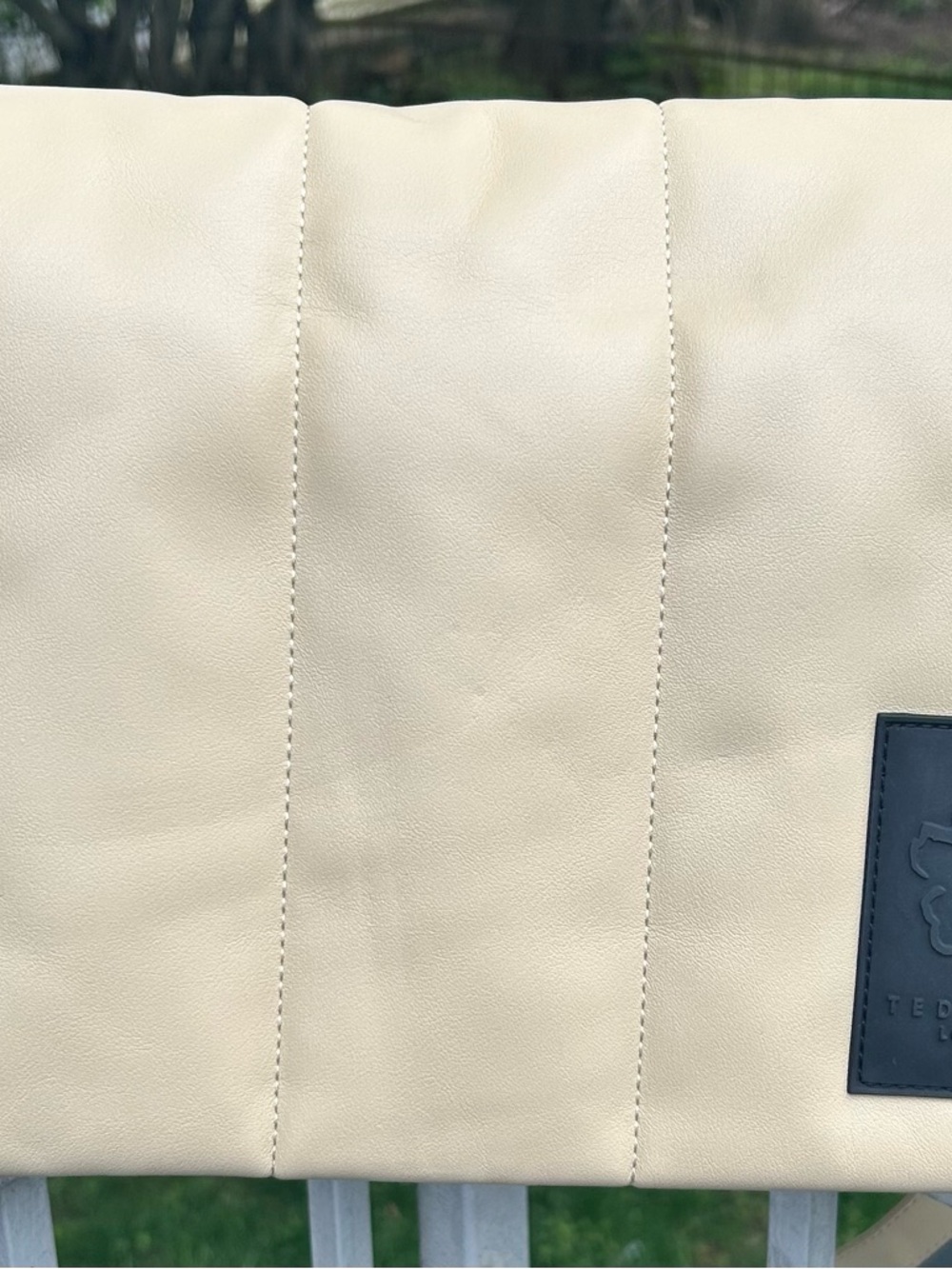 Ted Baker Quilted Crossbody Bag Cream Beige Leather | NWT Retail $175 - Picture 8 of 14